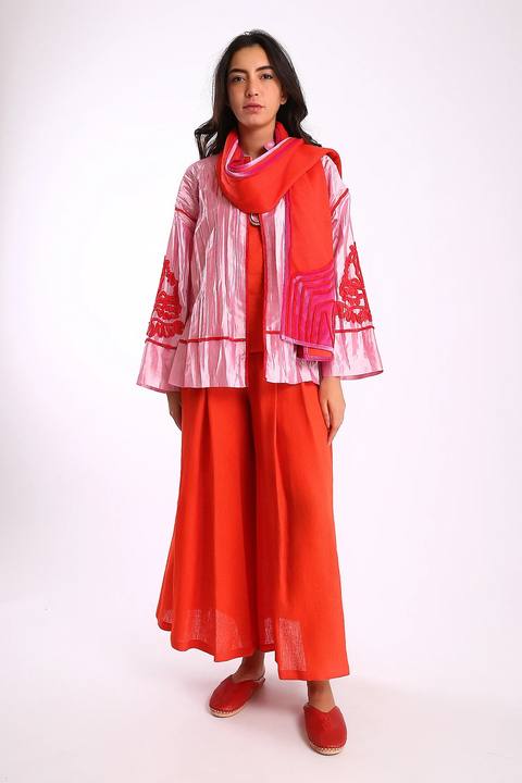 Short jacket in taffeta