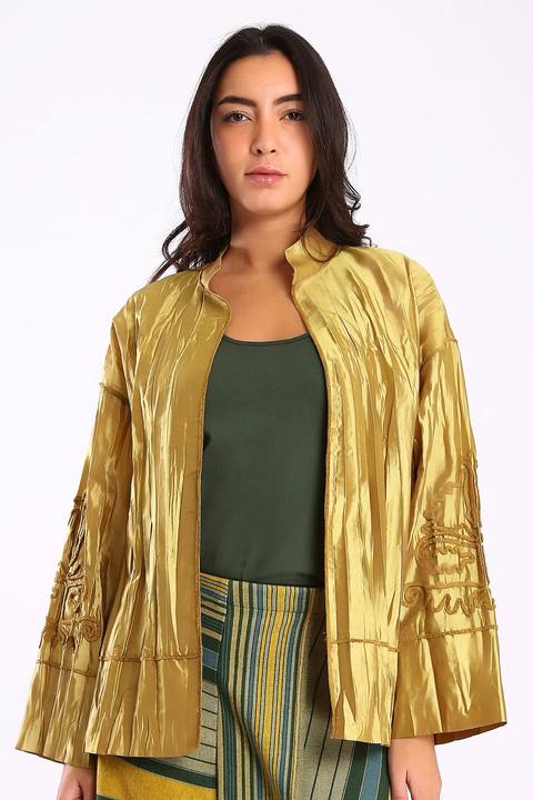 Short jacket in taffeta