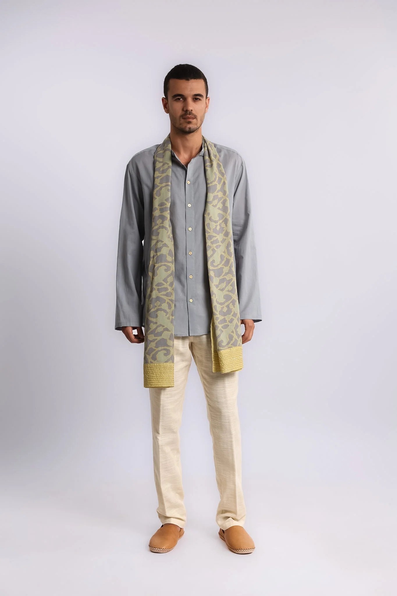 Refined Egyptian cotton voile shirt