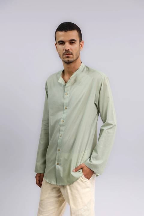Refined Egyptian cotton voile shirt