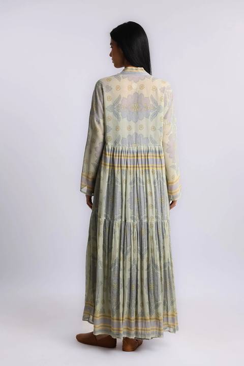 Long teared Egyptian cotton voile coat