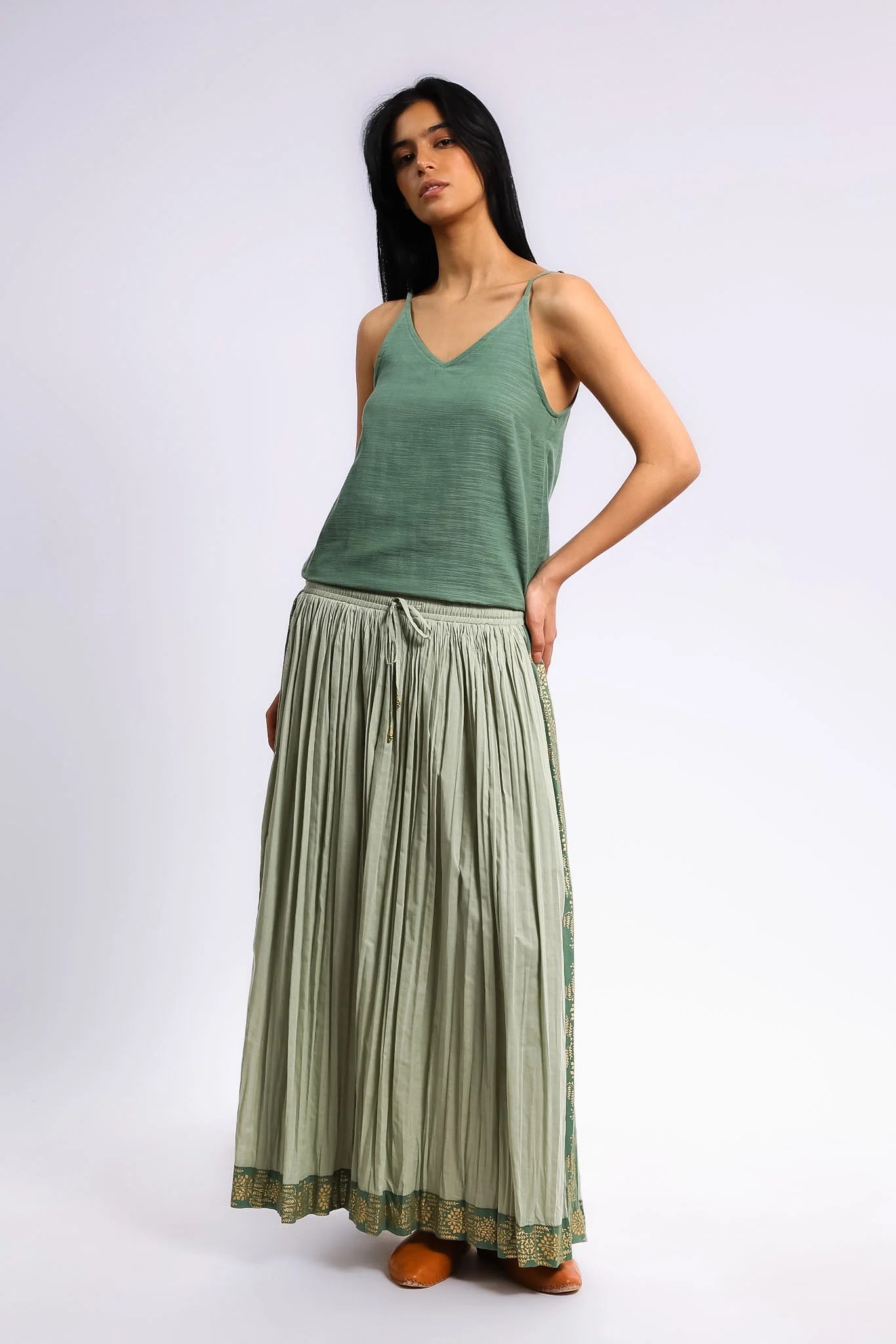 Soft allure top in Egyptian cotton slub
