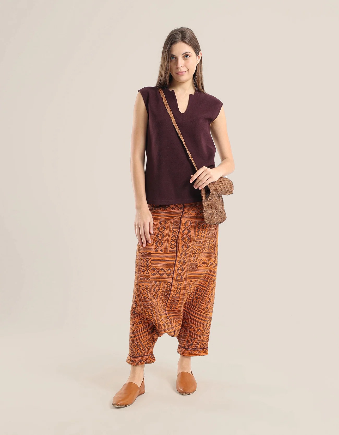 Top in faux cashmere with sleeveless