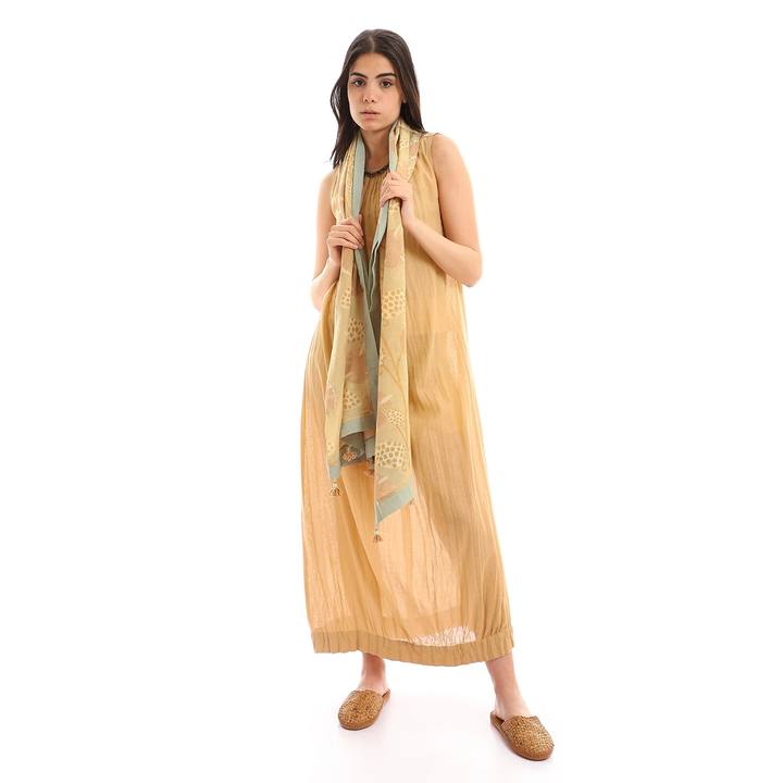 Cotton gauze long dress