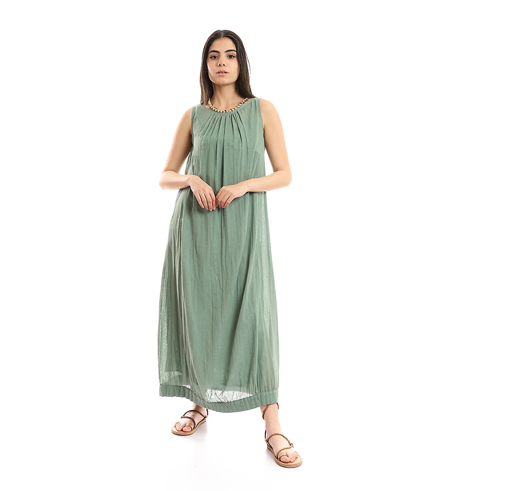 Cotton gauze long dress