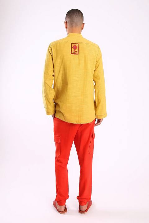 Cargo sweatpants in cotton and viscose cashmere with side pockets
