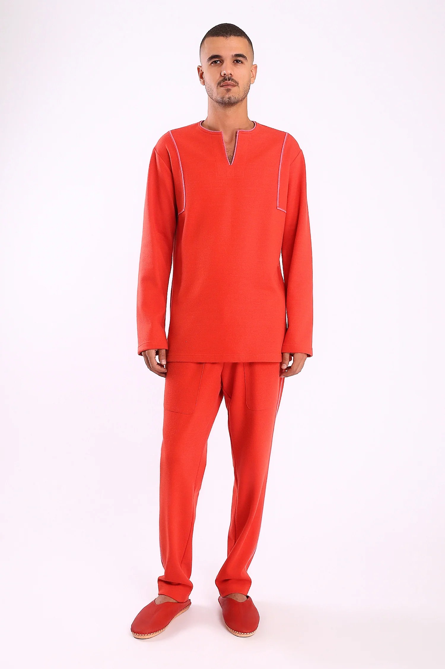 Sweater in Bi-Color with side slits