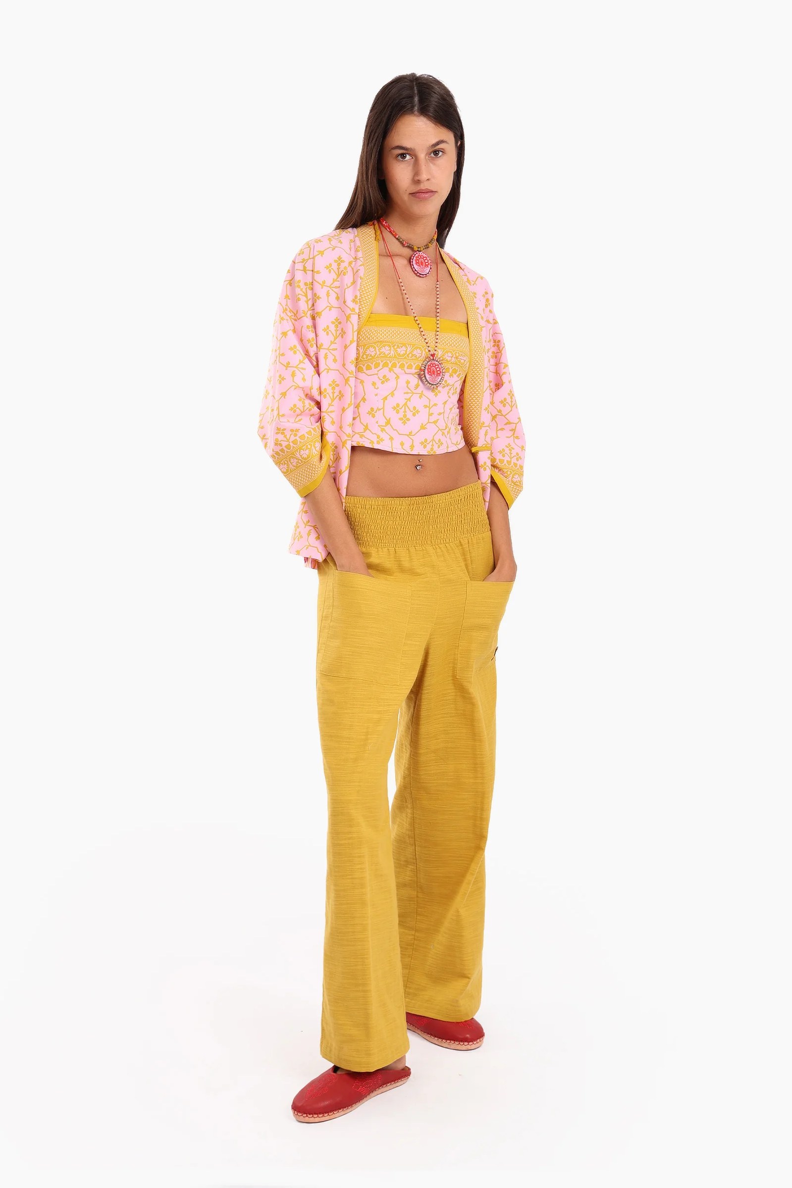 crop top in Printed Egyptian cotton