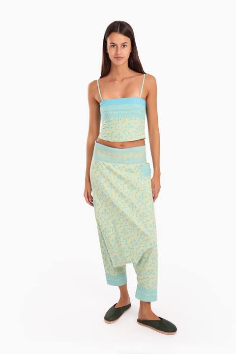 crop top in Printed Egyptian cotton