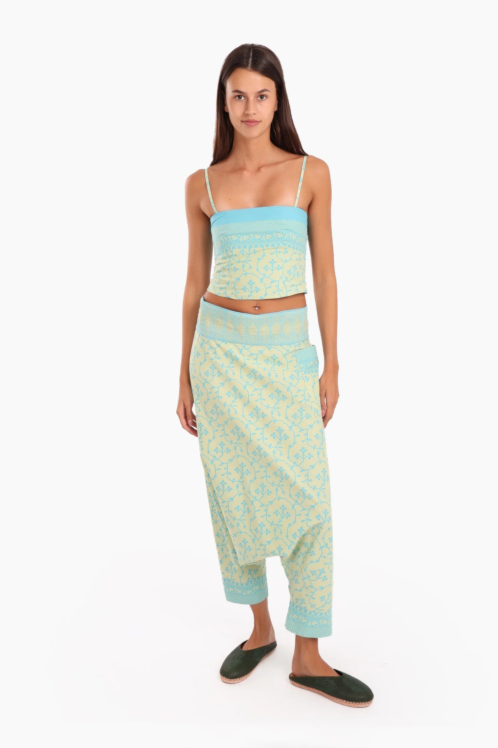 crop top in Printed Egyptian cotton