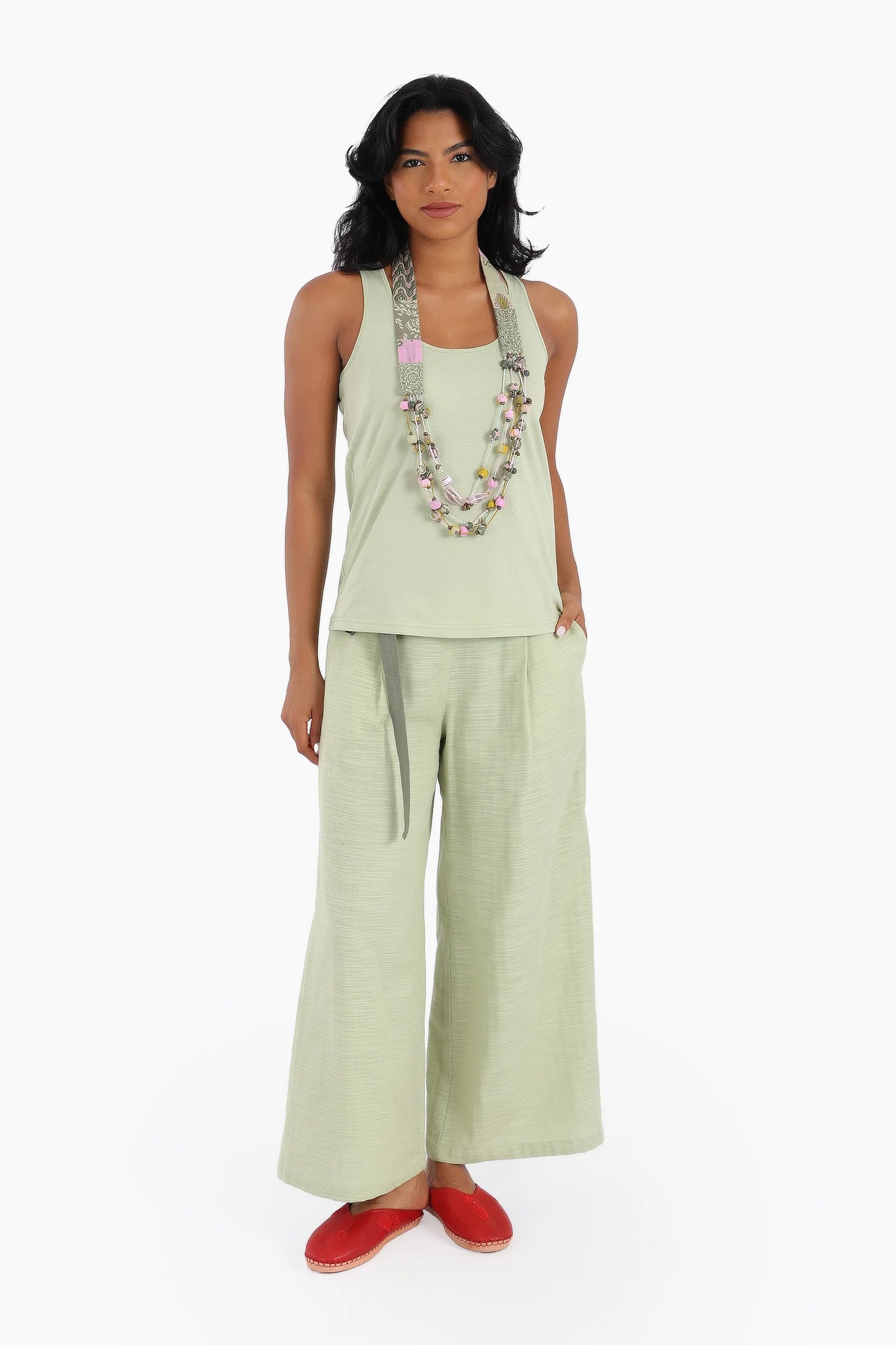 Tank top in cotton jersey