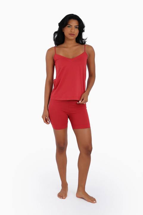Egyptian cotton jersey tank top with adjustable straps