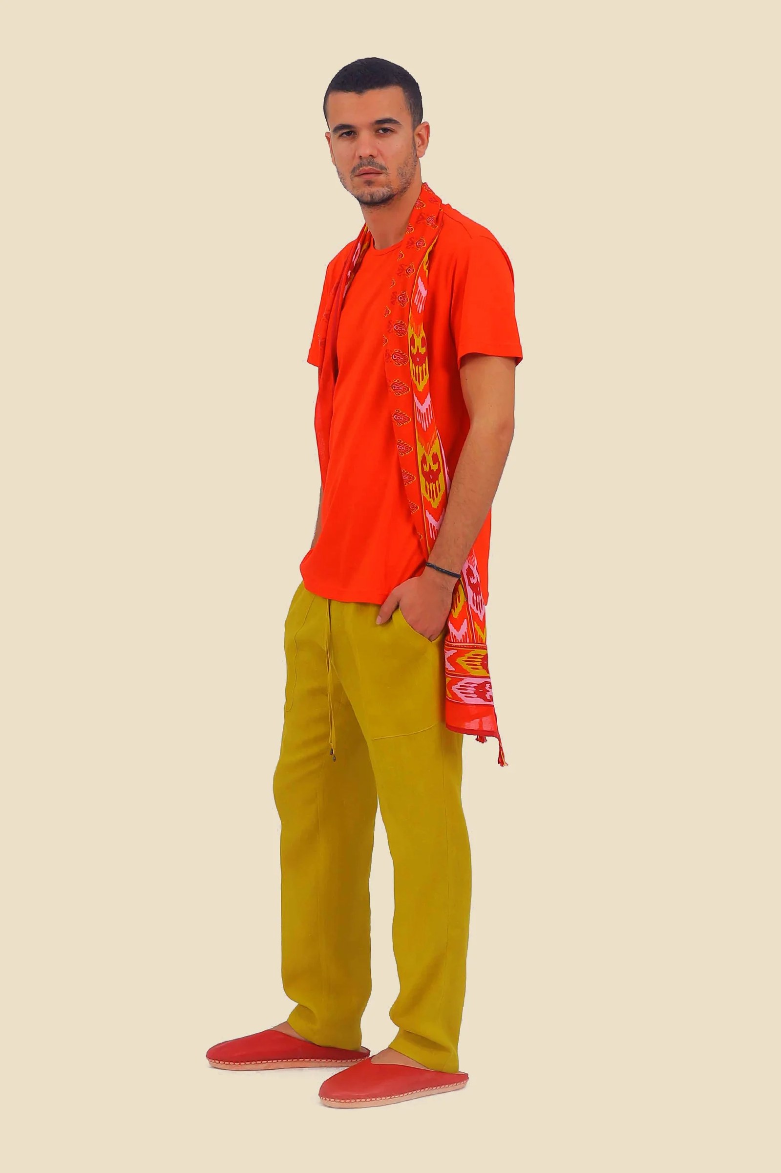 T-Shirt in Egyptian cotton jersey with round neckline