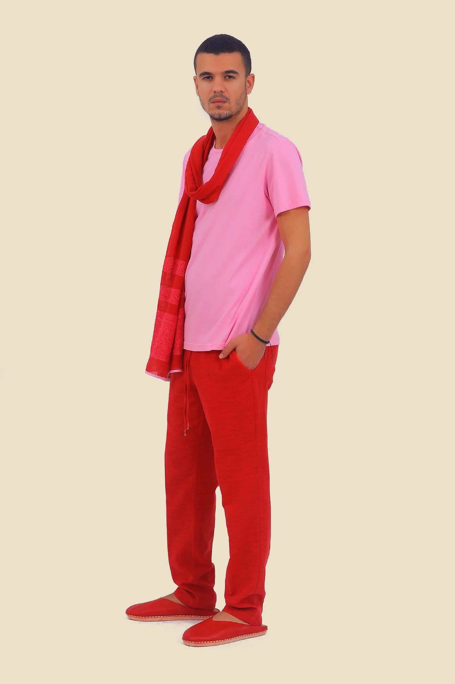 T-Shirt in Egyptian cotton jersey with round neckline