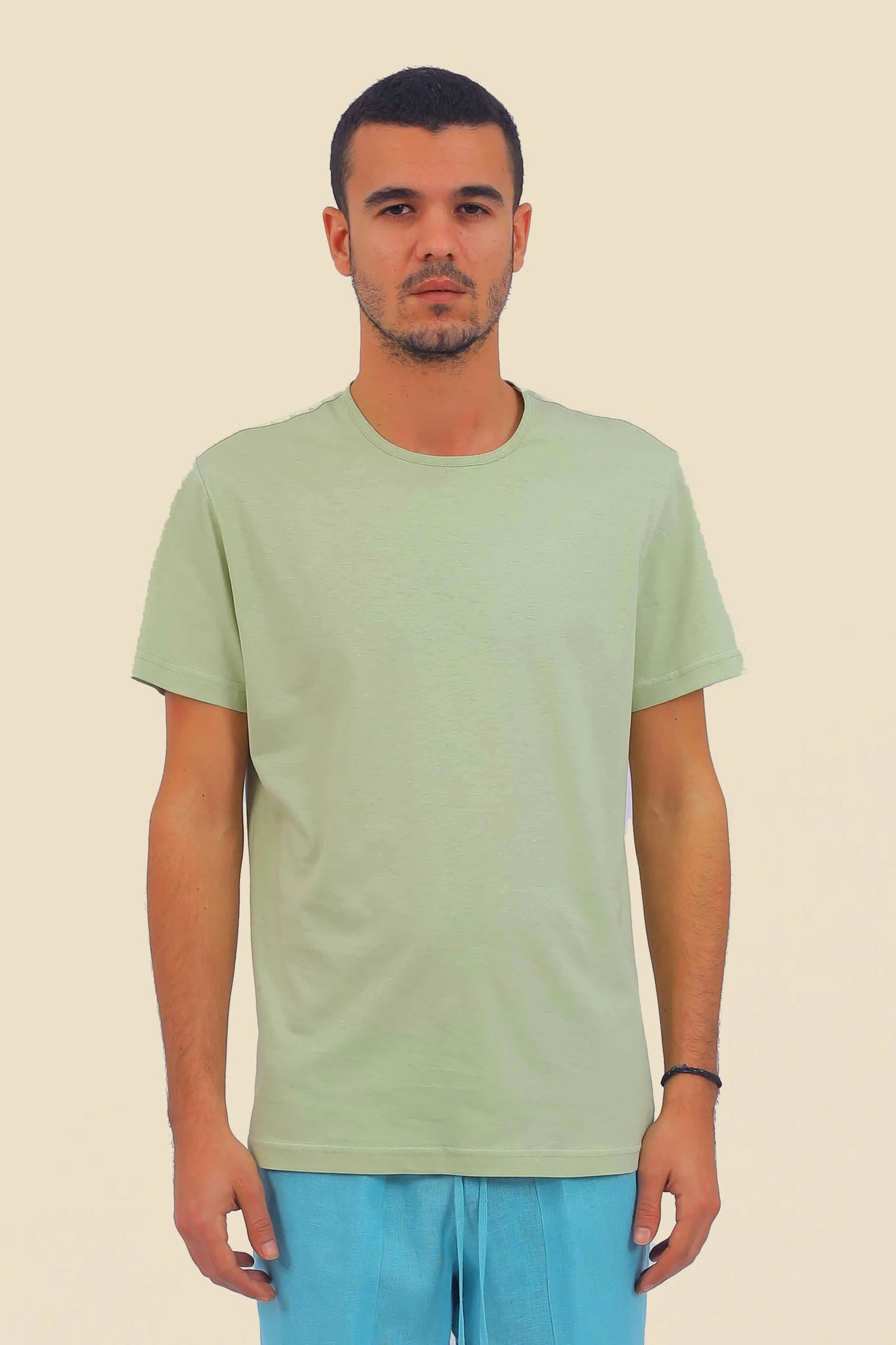 T-Shirt in Egyptian cotton jersey with round neckline