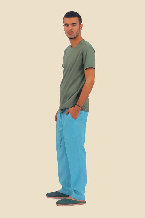 T-Shirt in Egyptian cotton jersey with round neckline