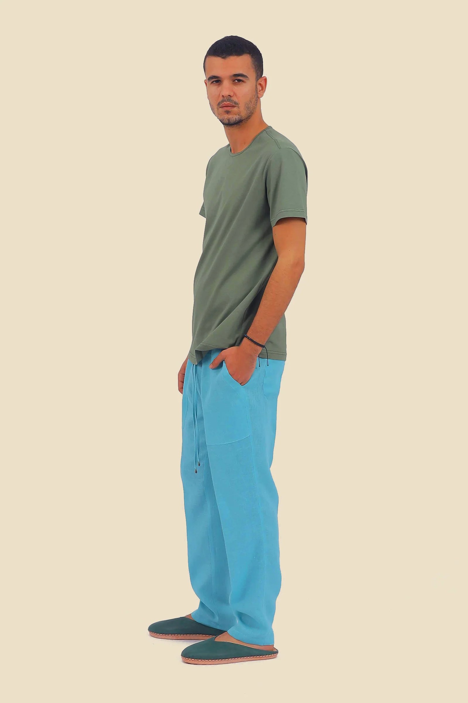 T-Shirt in Egyptian cotton jersey with round neckline