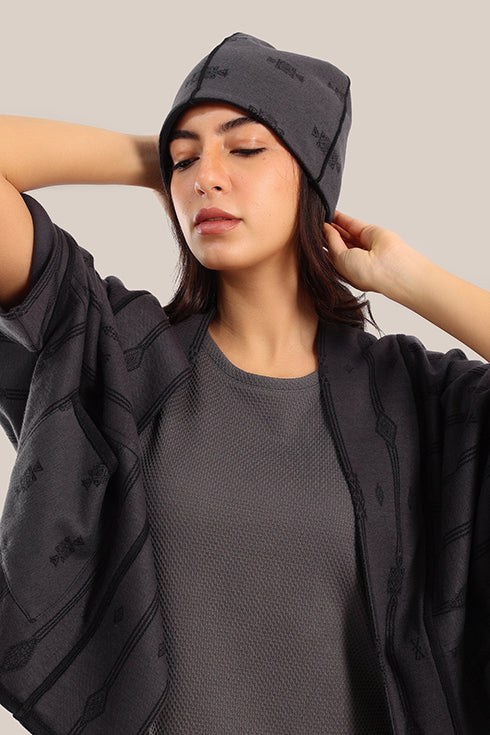 Reversible patterned jacquard hat