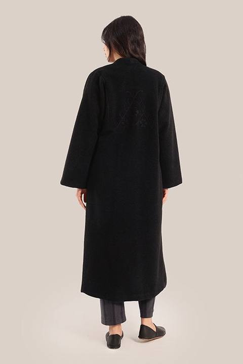 Oversized wool fur coat