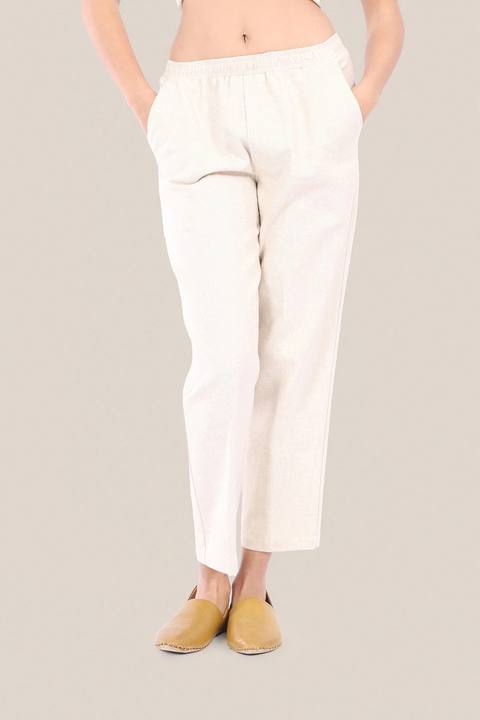 Linen cotton blend pants