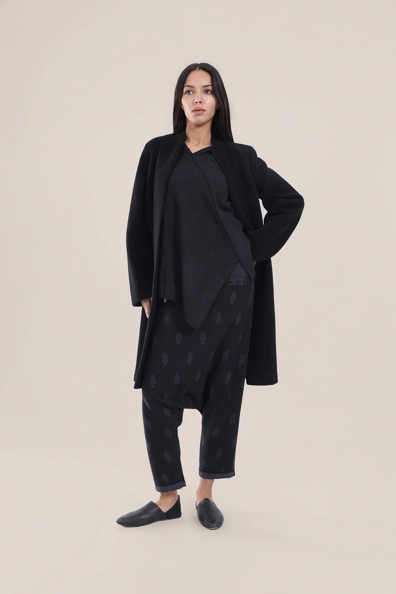 Jacquard harem pants