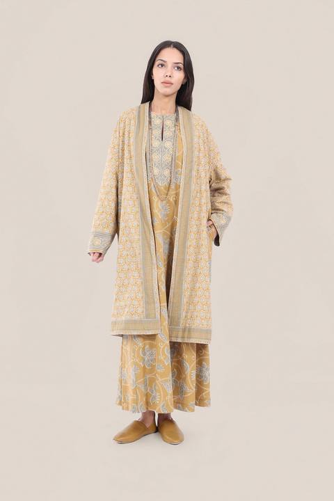 Reversible cotton faux cashmere blend coat