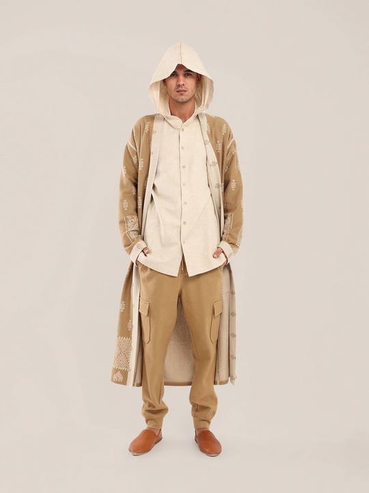 Linen-cotton blend shirt