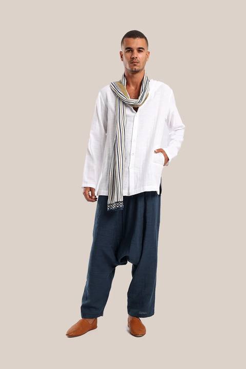 Hooded Shirt with button down front and back