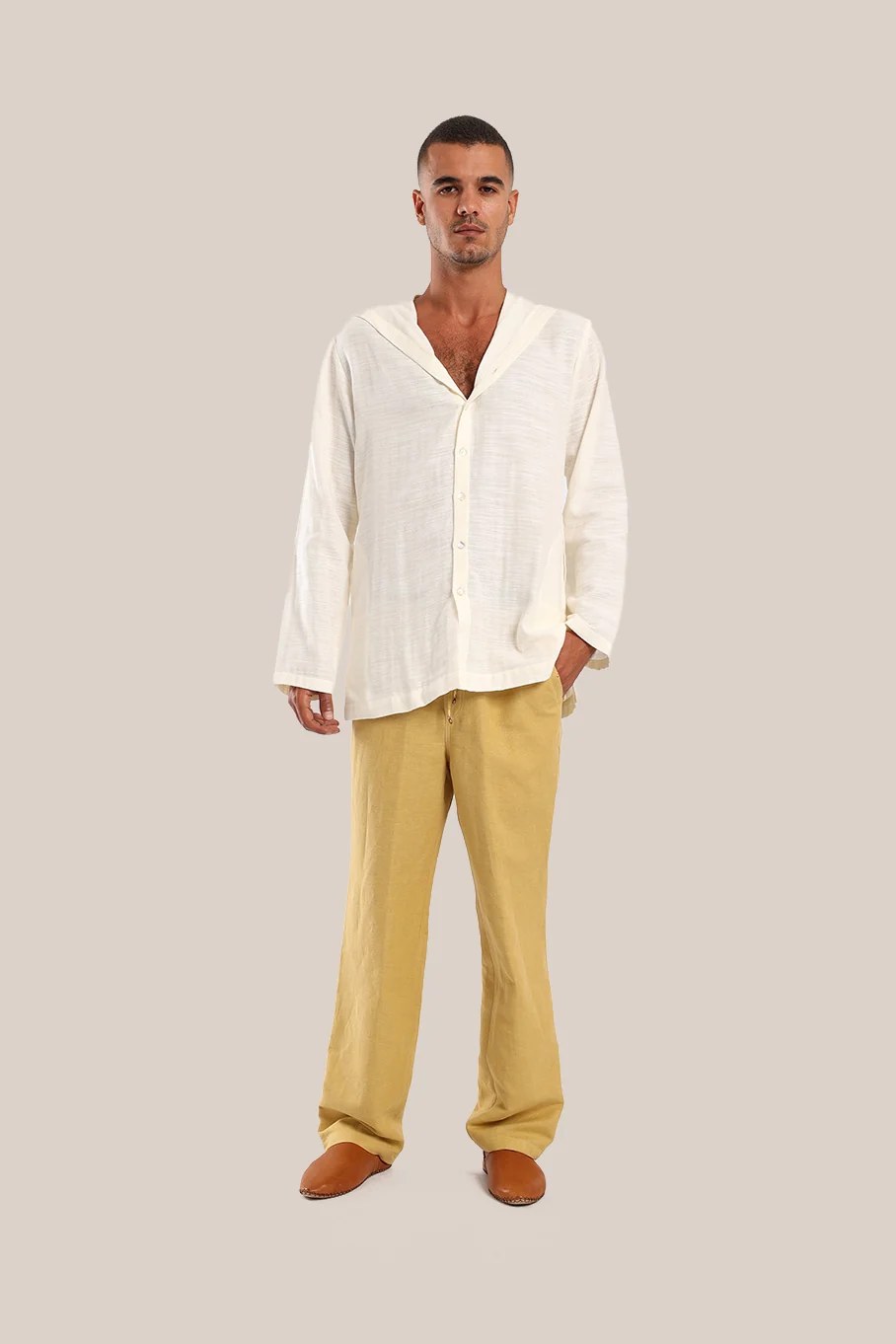 Hooded Shirt with button down front and back