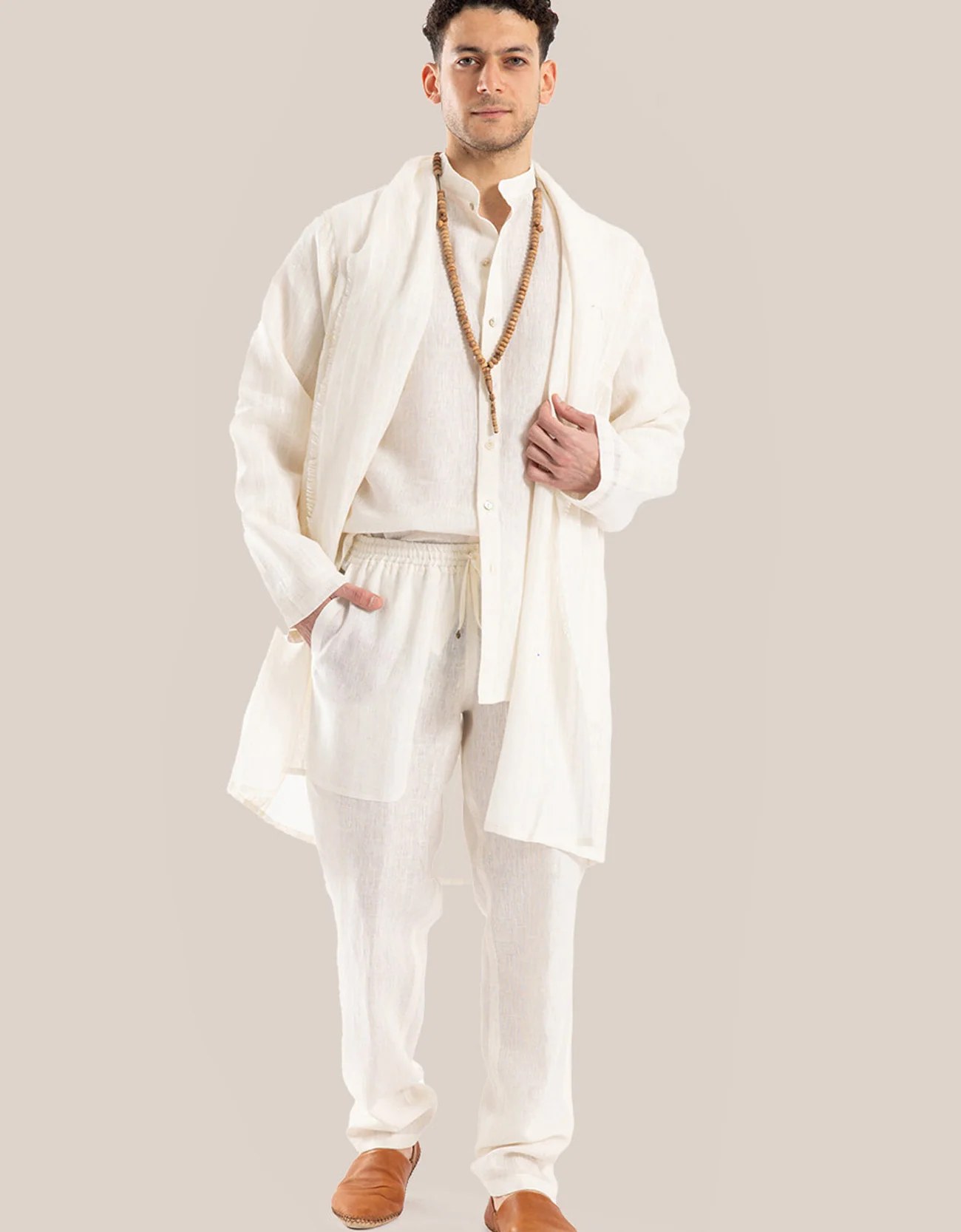 Long jacket with shawl collar