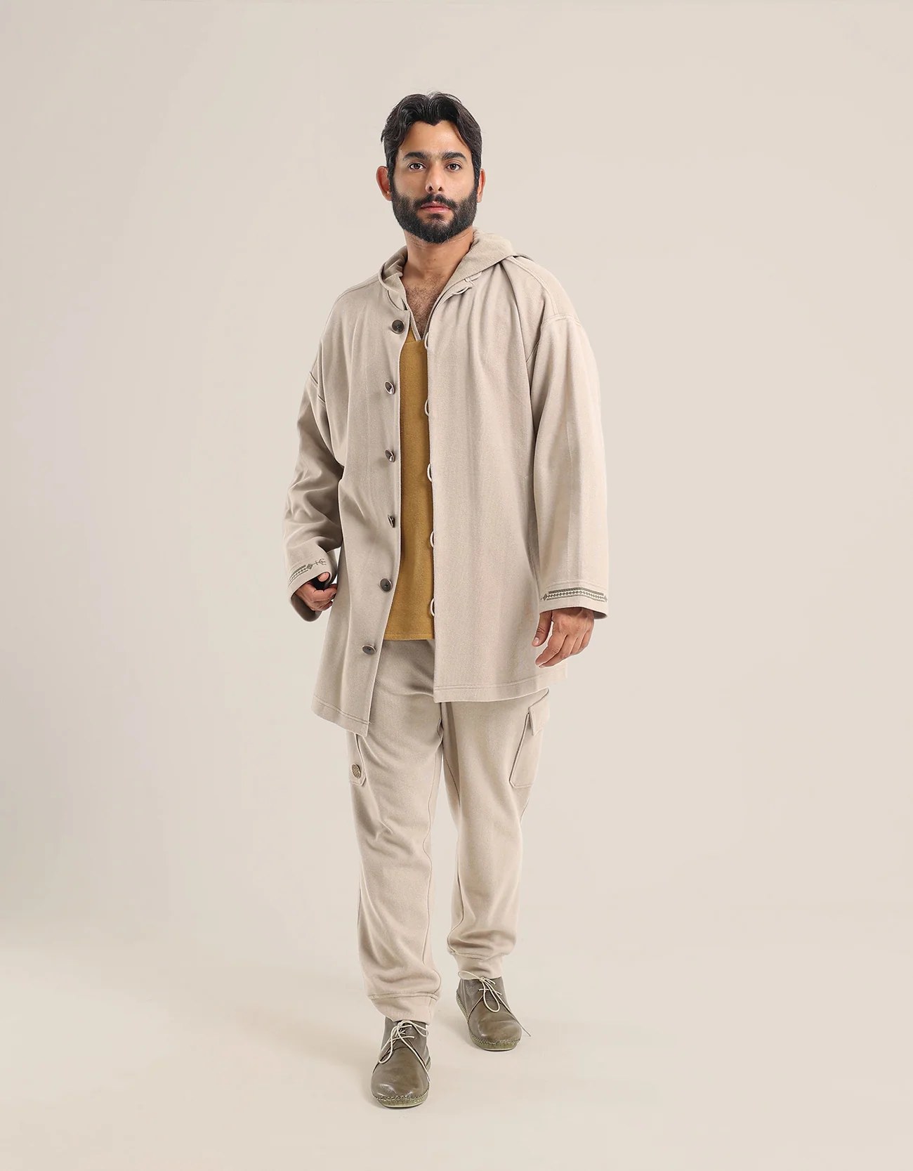 Jacket with stand up collar