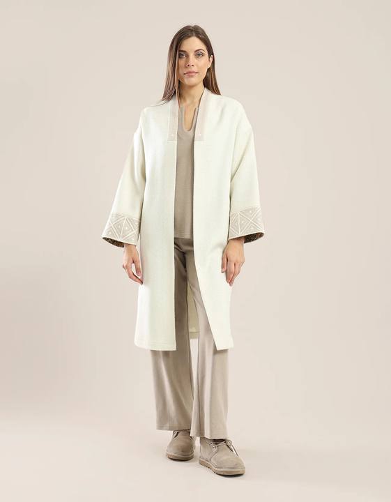 Wide leg pants in faux cashmere