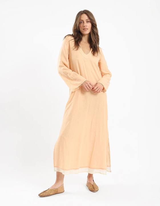 Reversible long jellabiya with long sleeves