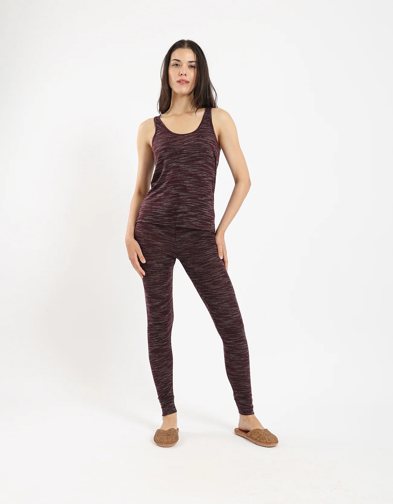 Sleeveless jersey tank top