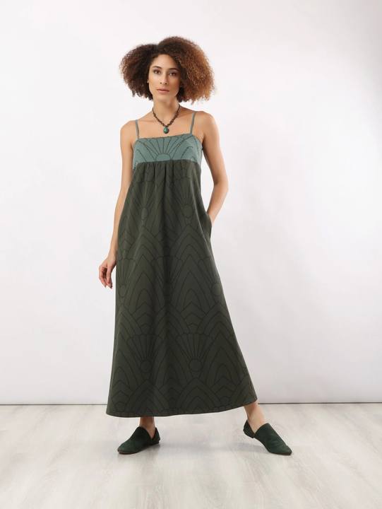 Long printed milton dress