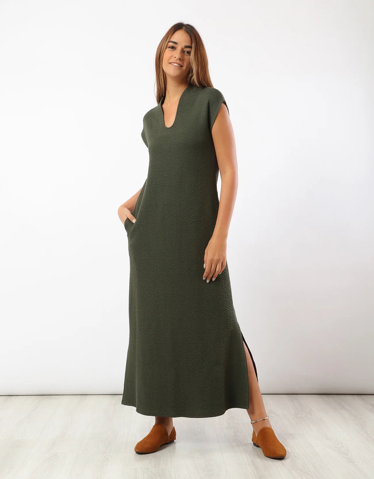Long quilted dress