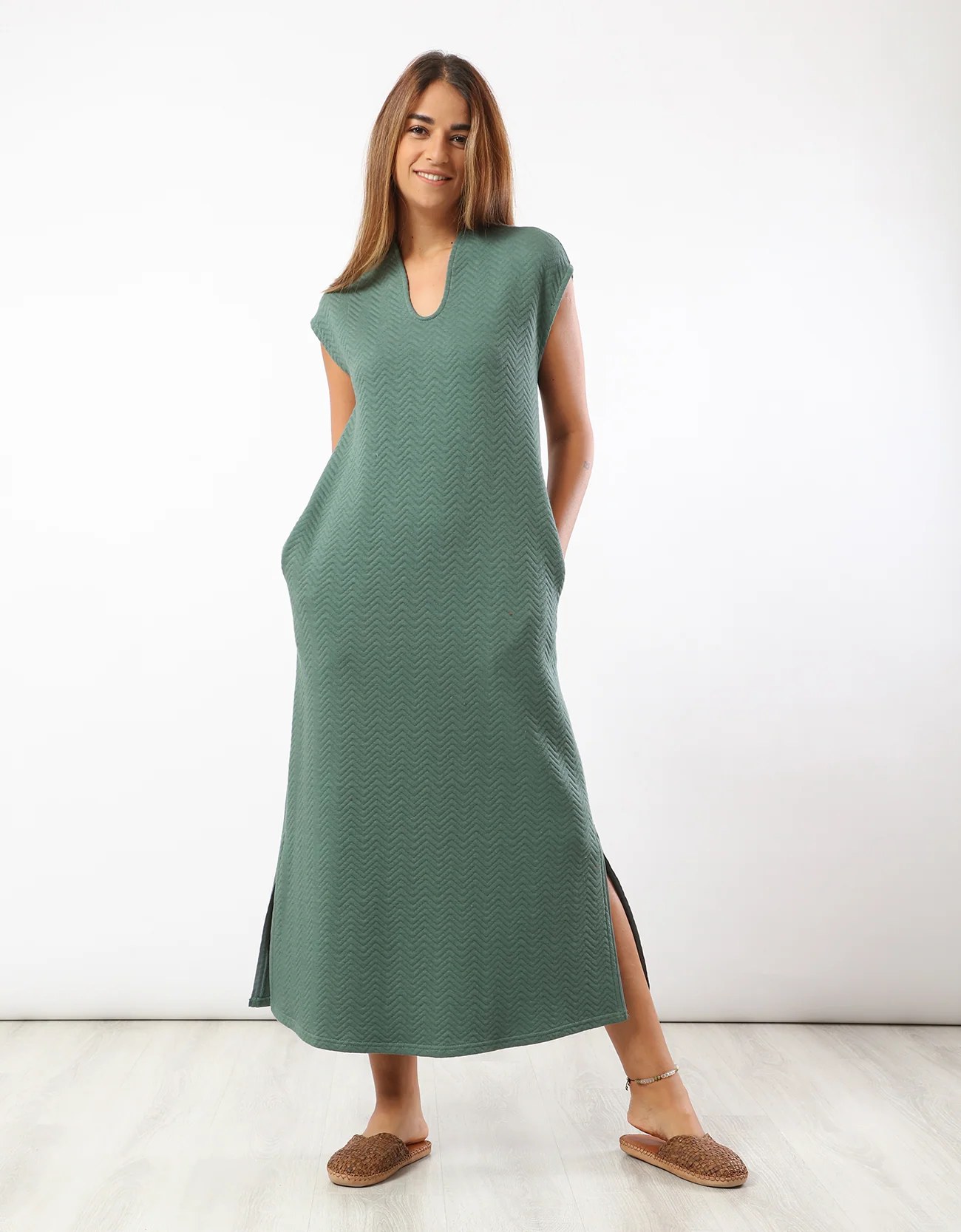 Long quilted dress