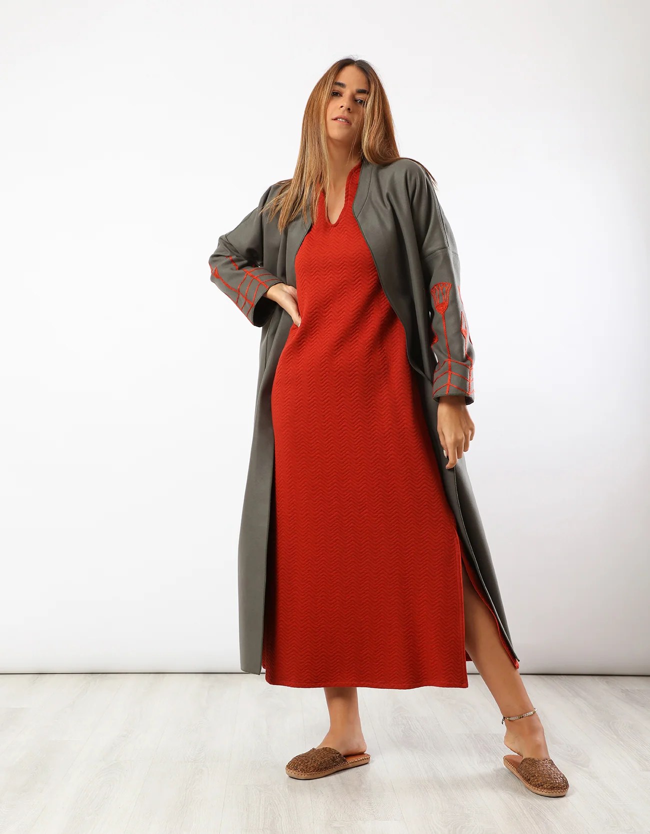 Long quilted dress