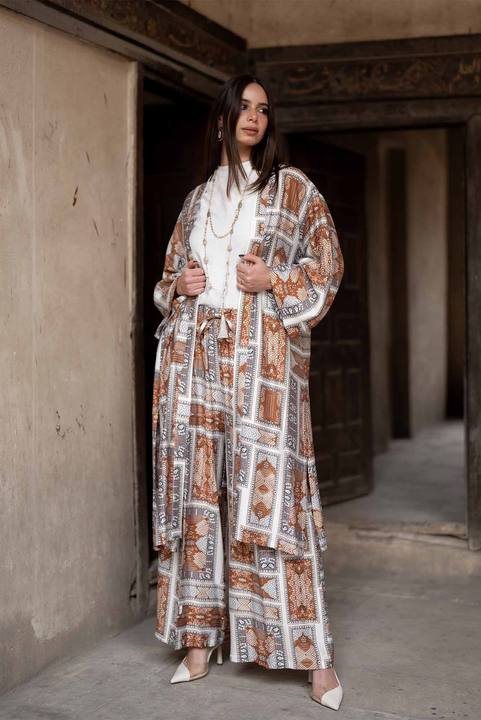printed cardigan