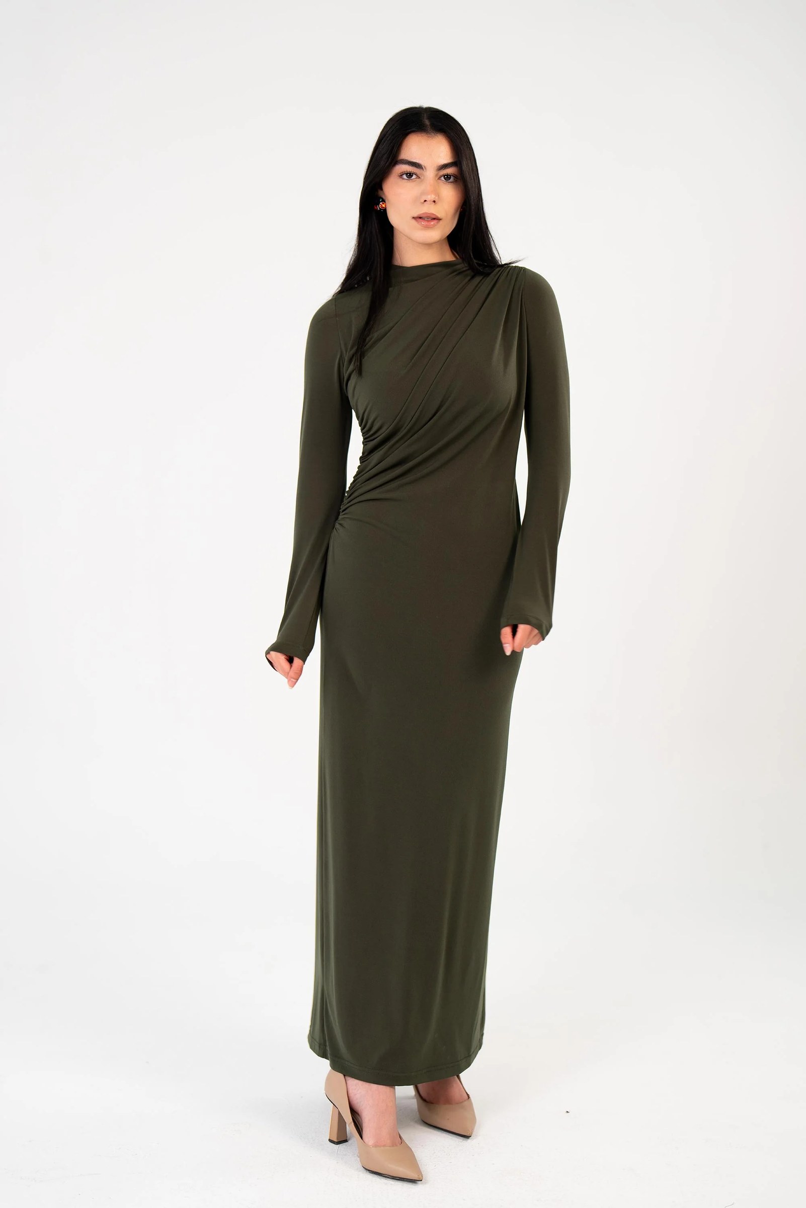 Sided Drape Dress