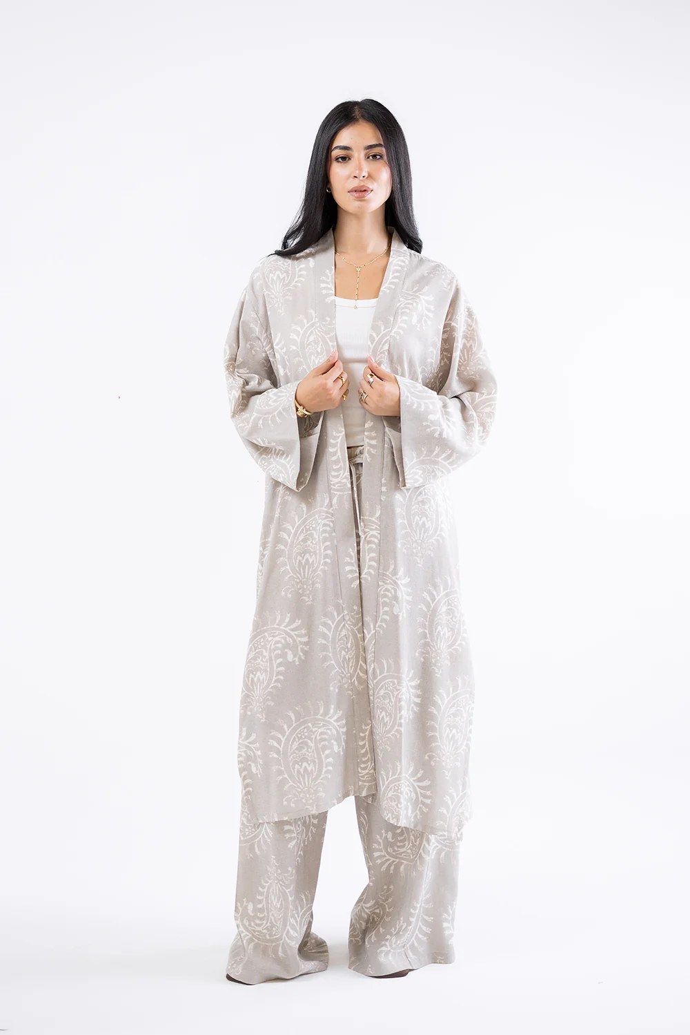 Elegant Printed Cardigan