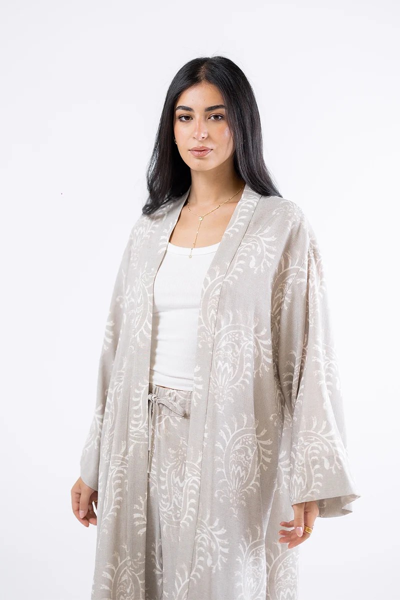Elegant Printed Cardigan