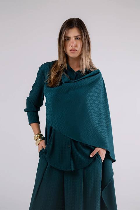 Wrap Satin Blouse