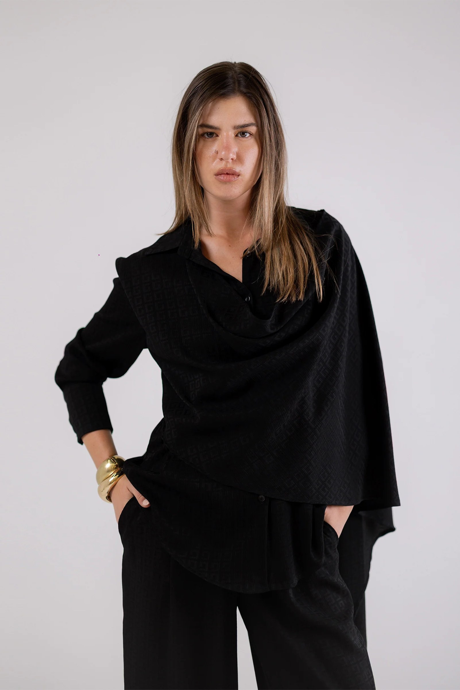 Wrap Satin Blouse