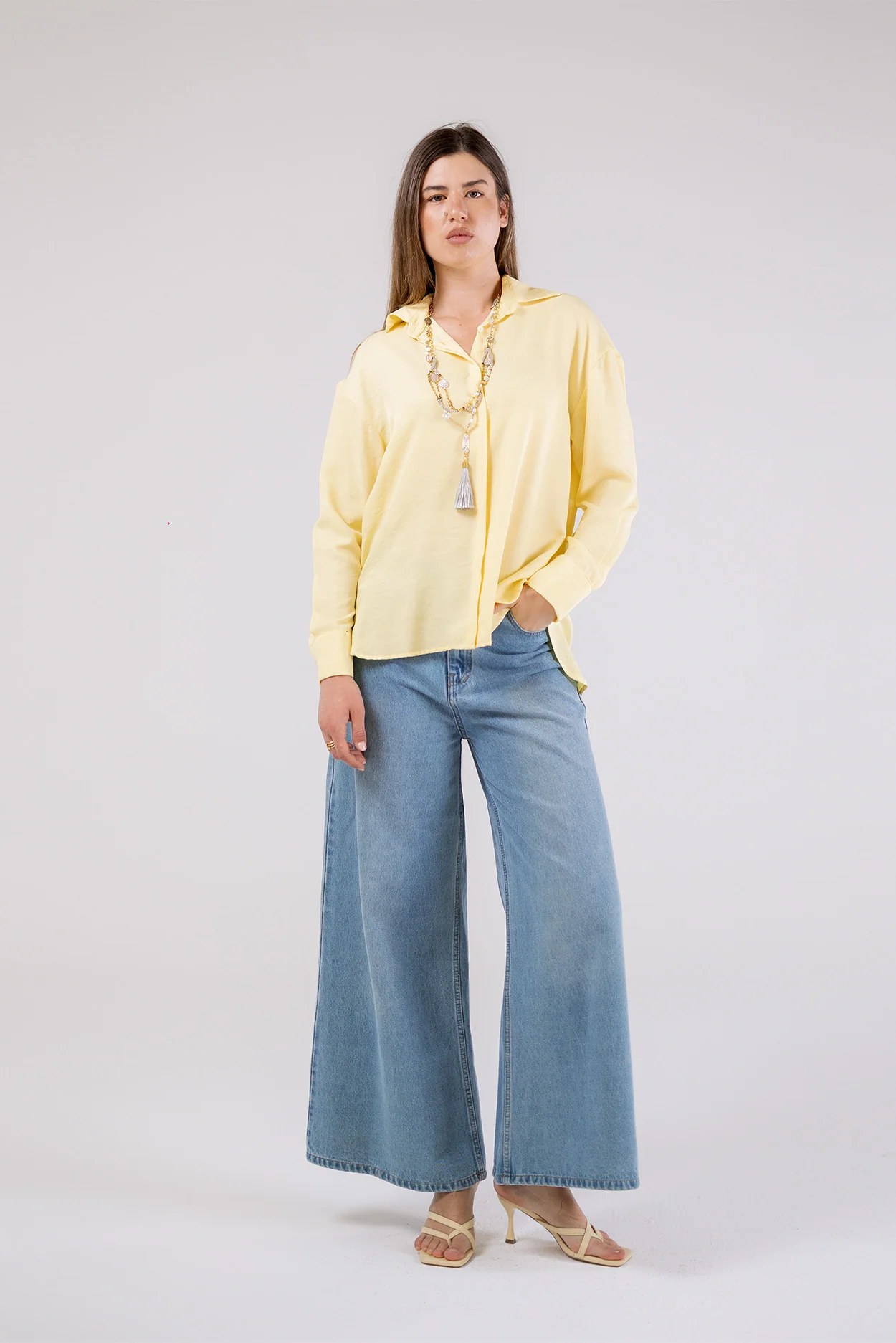 Long Sleeve Relaxed Blouse