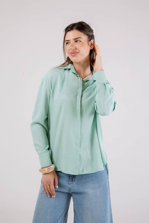 Long Sleeve Relaxed Blouse