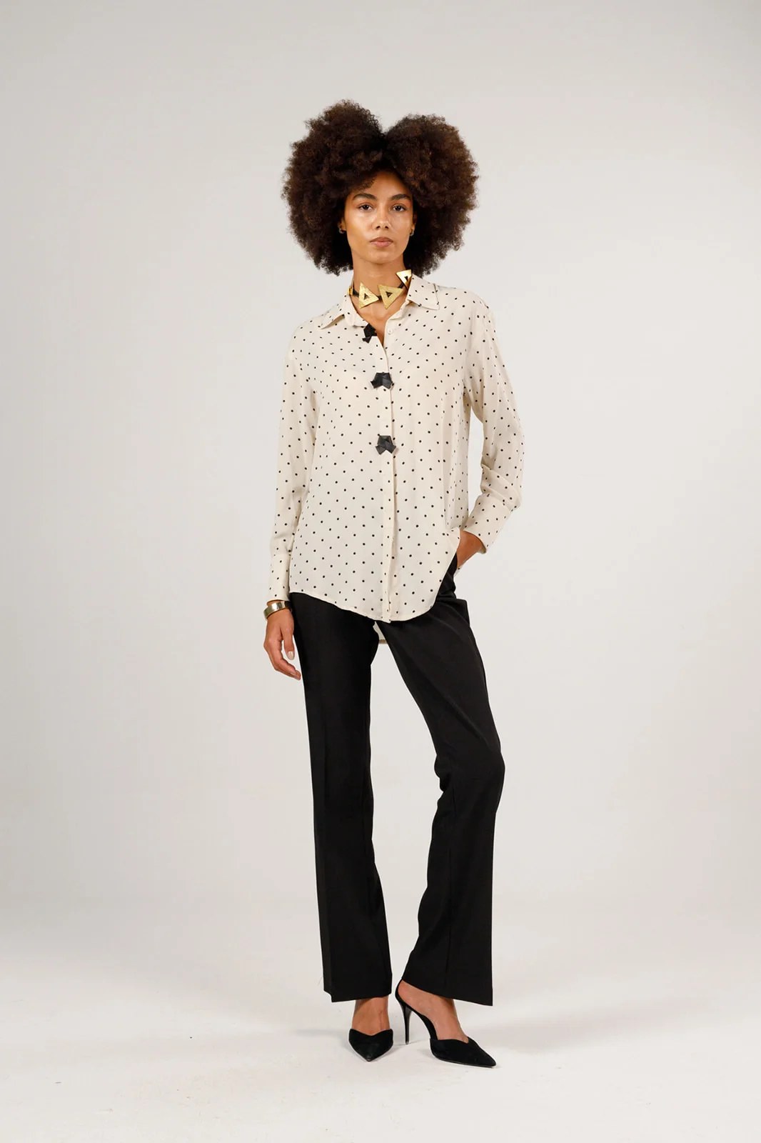 Polka dots blouse