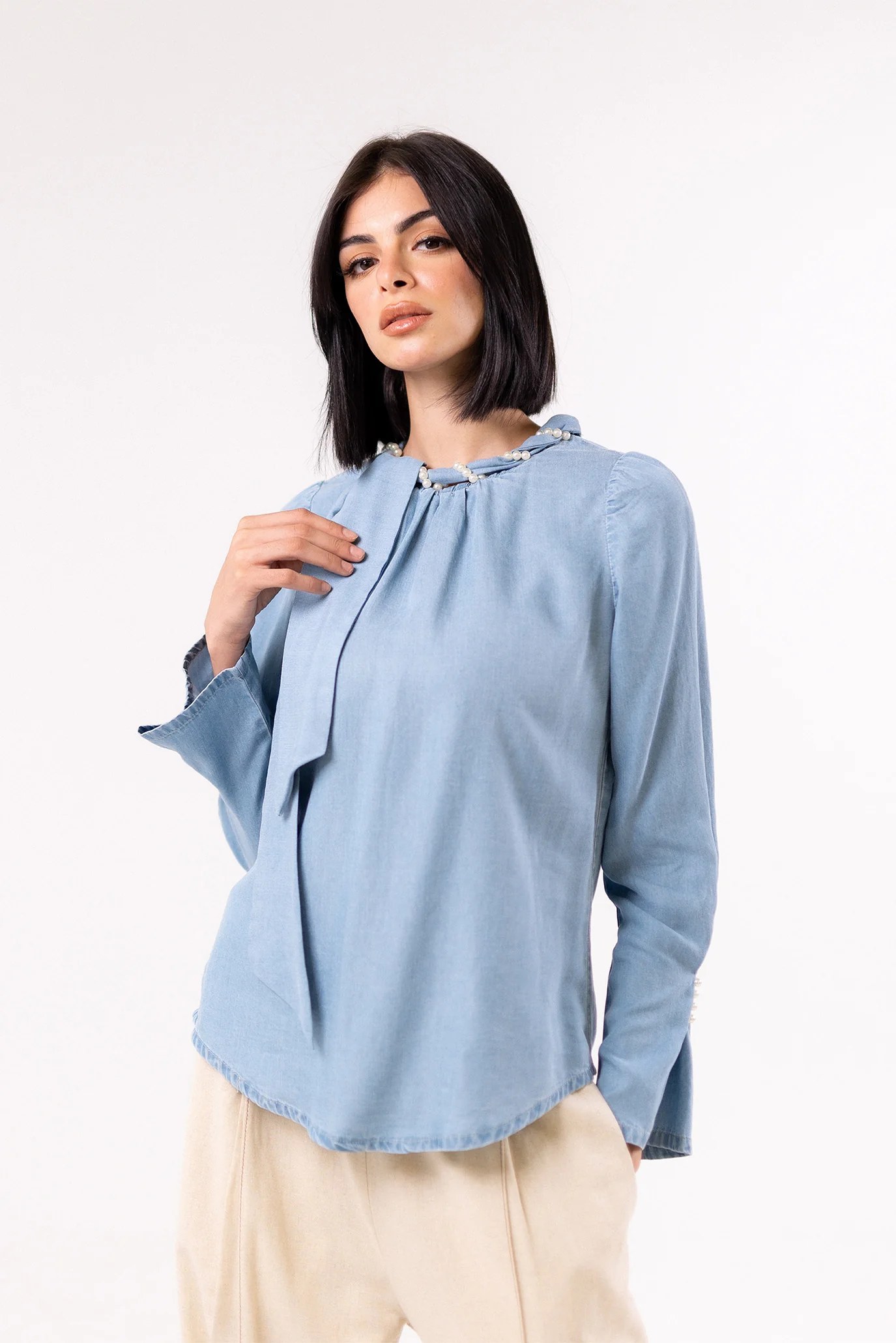 Denim blouse
