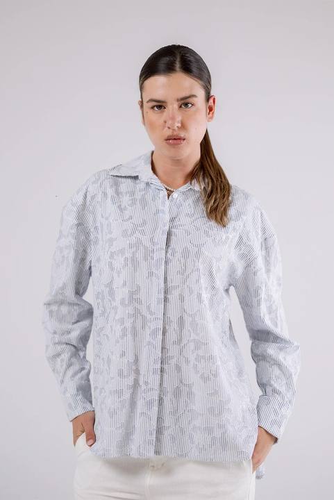Textured Striped Classic Shirt