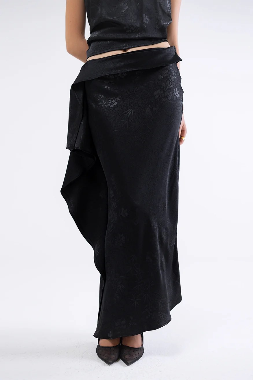 Strapless Draped Skirt